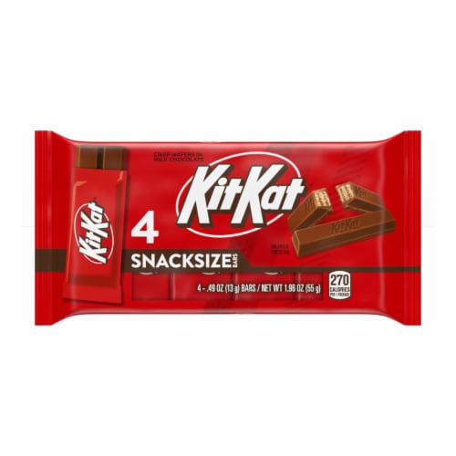 KIT KAT CRISP WAFERS IN MILK CHOCOLATE SNACK SIZE BAR 4-PACK