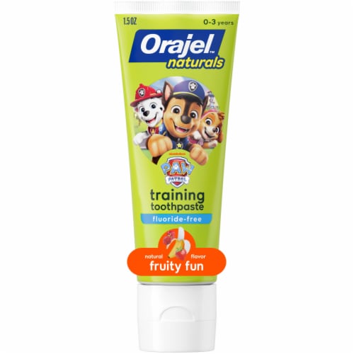 Orajel Naturals PAW Patrol Training Toothpaste Fluoride-Free Natural Fruity Fun Flavor