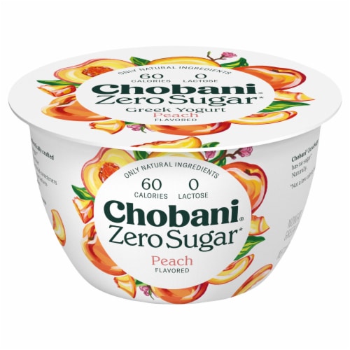 Chobani Zero Sugar Peach Greek Yogurt
