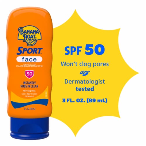 Banana Boat Sport Ultra Sunscreen Lotion for Face SPF 50 Broad Spectrum