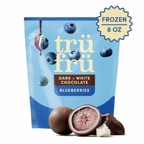Tru Fru Fresh Frozen Blueberries in Dark & White Chocolate