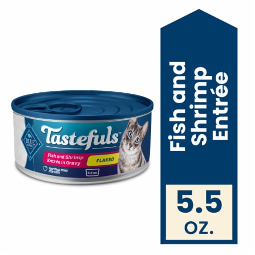 Blue Buffalo™ Tastefuls™ Natural Adult Cat Wet Food, Fish and Shrimp Entrée in Gravy, Flaked