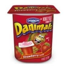 Dannon Danimals Nonfat Strawberry Yogurt 4oz/4pk