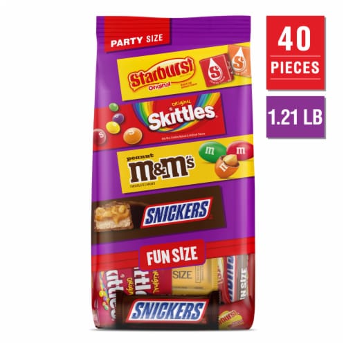 M&M'S Snickers Skittles & Starburst Candy Variety Bag