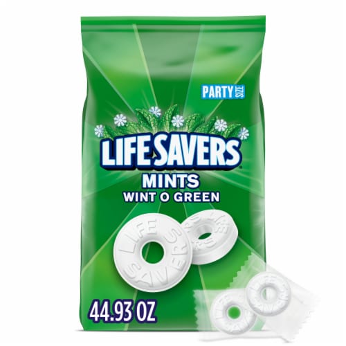 Life Savers Wint-O-Green Breath Mint Bulk Hard Candy Party Size Bag