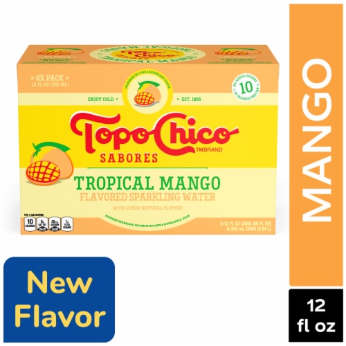 Topo Chico® Sabores Tropical Mango Sparkling Water Cans