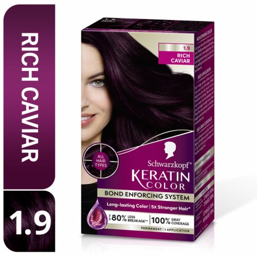Schwarzkopf® Keratin Permanent Hair Dye 1.9 Rich Caviar
