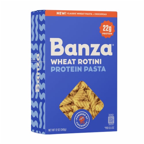 Banza Wheat Protein Rotini Pasta – 22g Protein, No-Compromises Pasta Powered by Chickpeas, 12oz