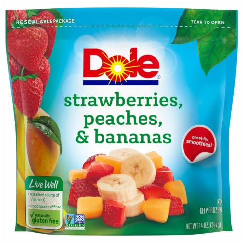 Dole® Strawberries Peaches & Bananas Frozen Fruit