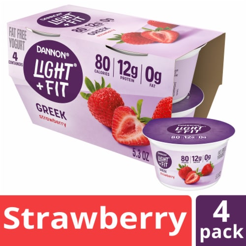 Light + Fit Strawberry Fat Free Greek Yogurt Cups