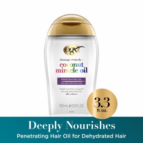 OGX Extra Strength Damage Remedy + Coconut Miracle Oil Penetrating Hair Oil Treatment Anti-Frizz