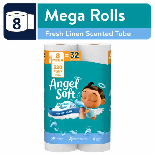 Angel Soft® Fresh Linen Scented Tube Toilet Paper Mega Rolls
