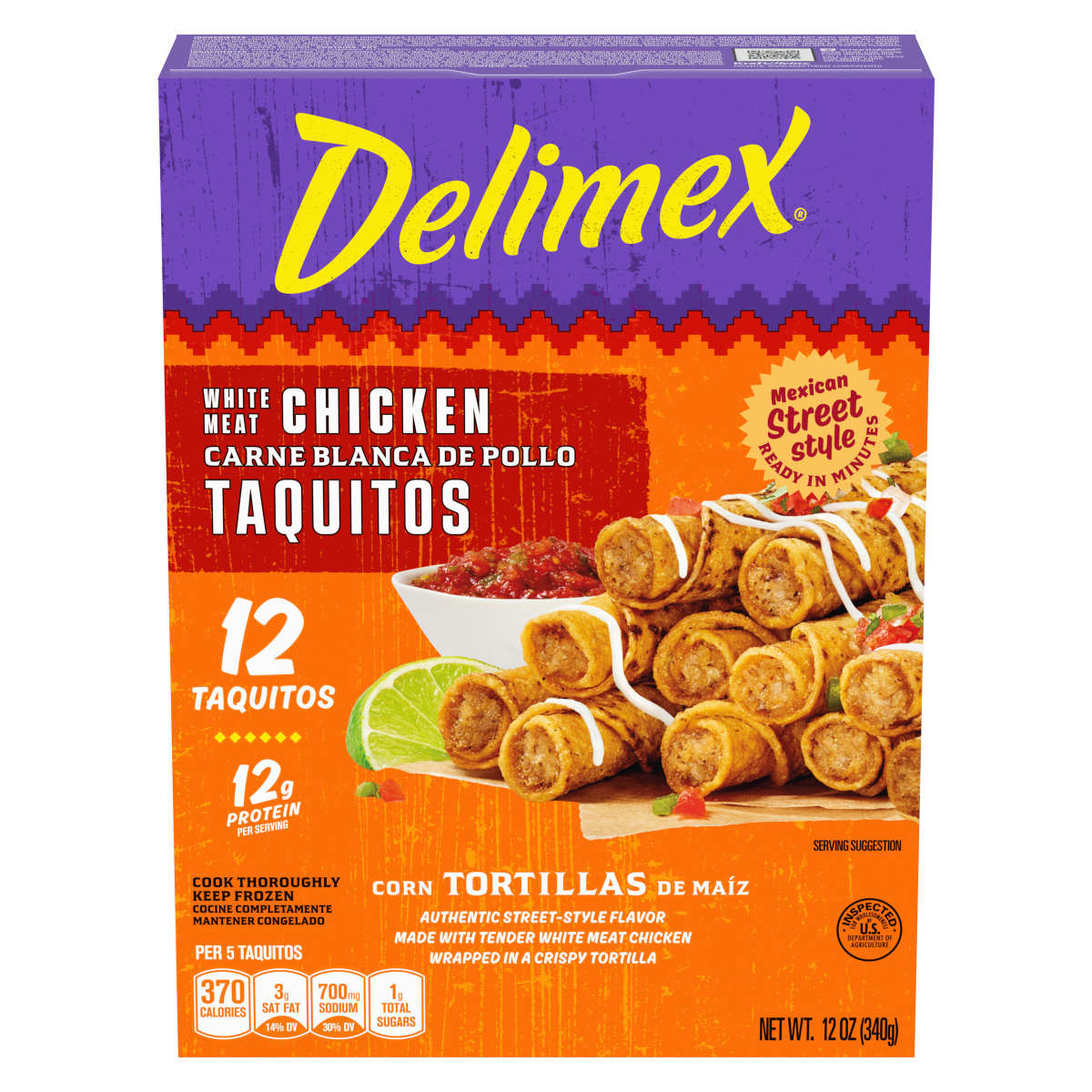 White Meat Chicken Corn Taquitos Frozen Snacks
