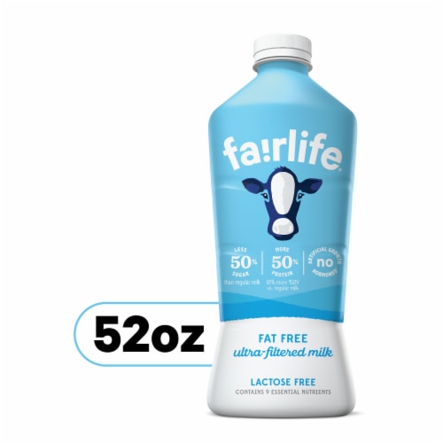 fairlife Ultra-Filtered Milk, Lactose Free, High Protein, Fat Free Milk