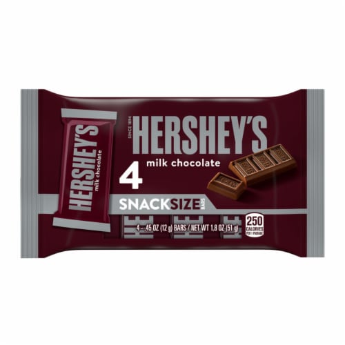 Hersheys Milk Chocolate Snack Size Bar 4-Pack