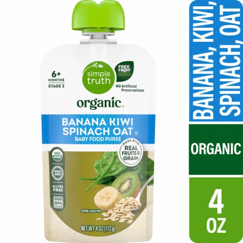 Simple Truth Organic® Banana Kiwi Spinach Oat Stage 2 Baby Food Puree
