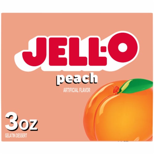 Jell-O Peach Artificially Flavored Gelatin Dessert Mix, Box