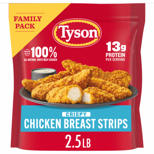 Tyson Frozen Crispy Chicken Breast Strips Family Pack