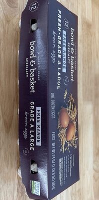 Bowl & Basket Fresh Grade A Large Brown Eggs 1 doz