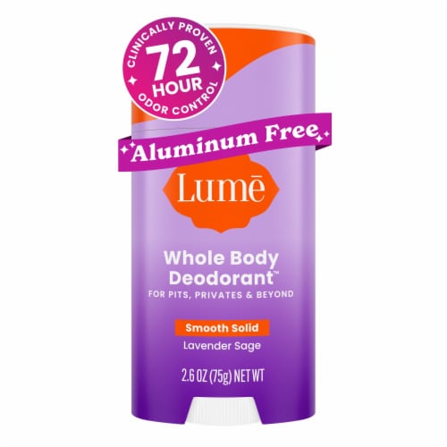 Lume Whole Body Women’s Deodorant - Smooth Solid Stick - Aluminum Free - Lavender Sage Scent - 2.6oz