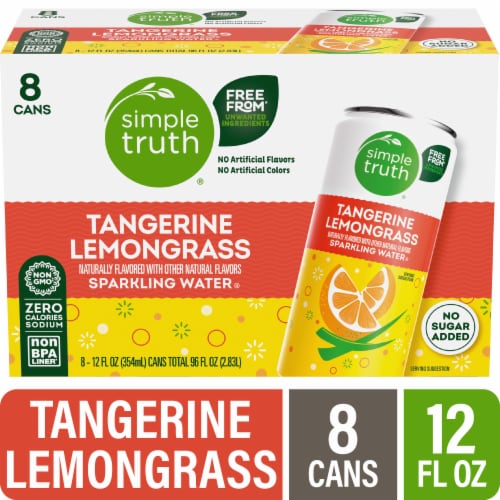 Simple Truth® Tangerine Lemongrass Sparkling Seltzer Water Cans