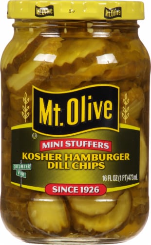 Mt. Olive Mini Stuffers Kosher Hamburger Dill Pickle Chips