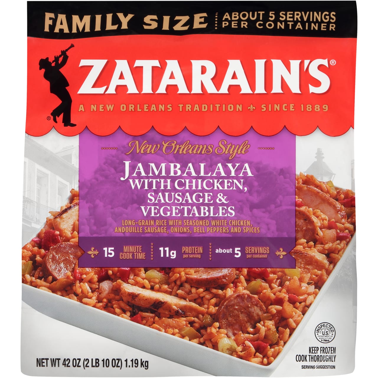 Zatarain's Family Size Frozen Jambalaya, 42.0 oz