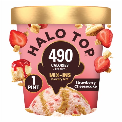 Halo Top Strawberry Cheesecake Light Ice Cream