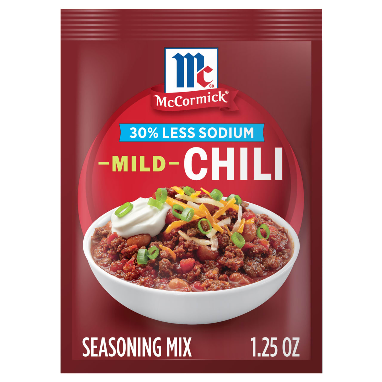 McCormick 30% Less Sodium Chili Mild Seasoning Mix, 1.25 oz