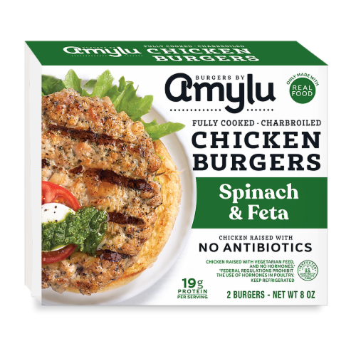 Burgers by Amylu Spinach & Feta Chicken Burgers