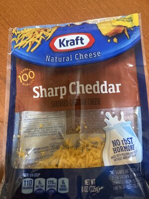 KRAFT SHREDDED SHARP CHEDDAR CHEESE 8OZ