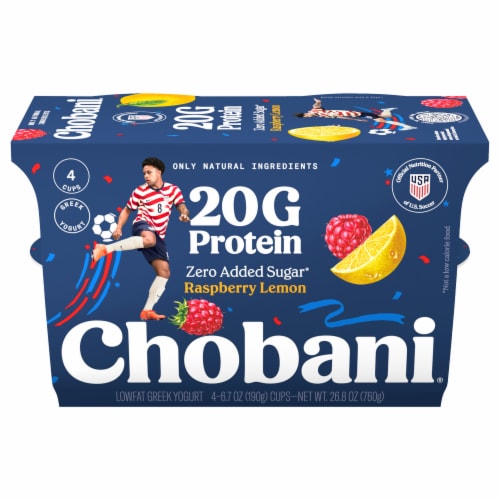 Chobani® 20g Protein Lowfat Greek Yogurt Raspberry Lemon 6.7oz 4PK