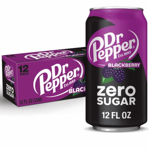 Dr Pepper Blackberry Zero Sugar Soda Cans