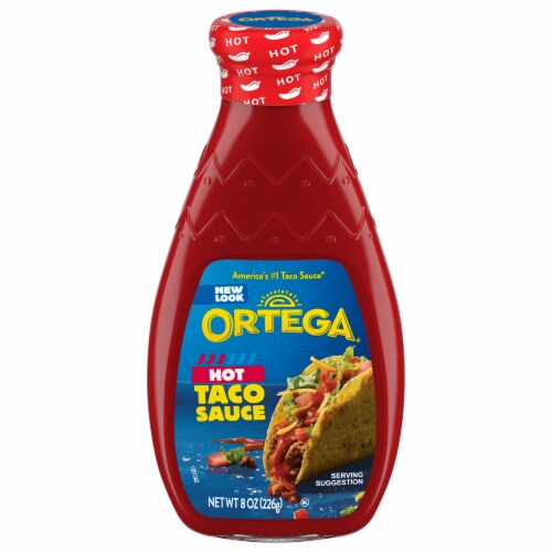 Ortega Original Thick and Smooth Hot Taco Sauce, Kosher, 8 oz