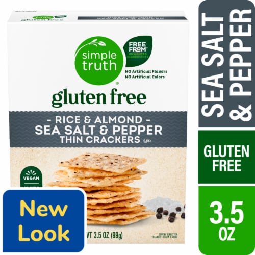 Simple Truth® Gluten Free Sea Salt & Pepper Almond Crisps Crackers