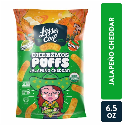 LesserEvil, Jalapeño Cheddar, Cheezmos Puffs, 6.5 oz