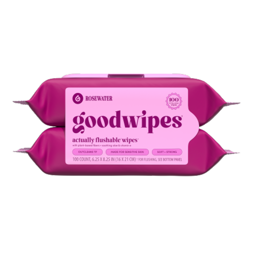 goodwipes® Rosewater Flushable Wipes