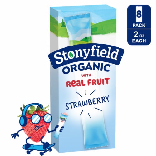 Stonyfield Organic Kids Reduced Fat Yogurt Tubes, Strawberry