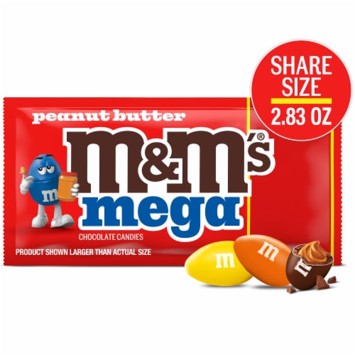 M&M'S Mega Peanut Butter Chocolate Candy Share Size Pack