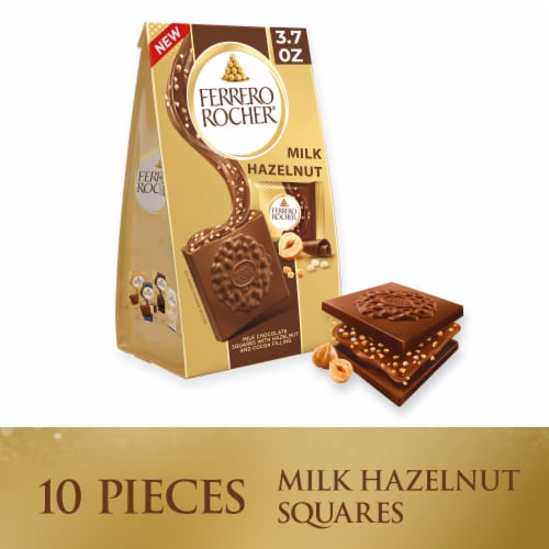 Ferrero Rocher Premium Milk Hazelnut chocolate squares Candy Individually Wrapped