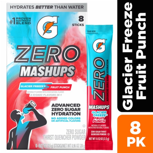 Gatorade Zero Sugar Glacier Freeze Fruit Punch Drink Mix Packets