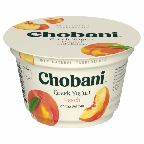 Chobani Non-Fat Peach on the Bottom Greek Yogurt 5.3oz