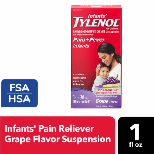 Infants' Tylenol Acetaminophen Liquid Medicine Grape