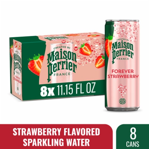 Maison Perrier Forever Strawberry Flavored Sparkling Water Cans 8 Count