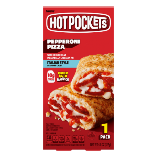 Hot Pockets Italian Style Seasoned Crust Pepperoni Pizza Frozen Sandwich