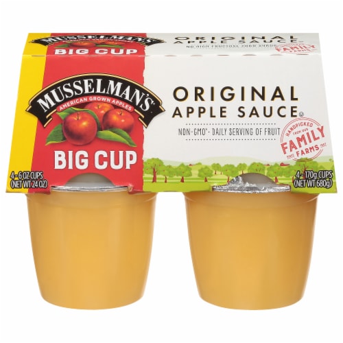 Musselman's® Original Applesauce Big Cups 4 pk / 6 oz