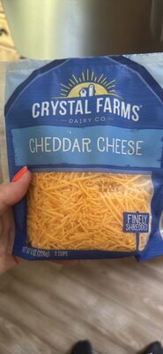 Crystal Farms Cheddar Shredded 8 oz pack