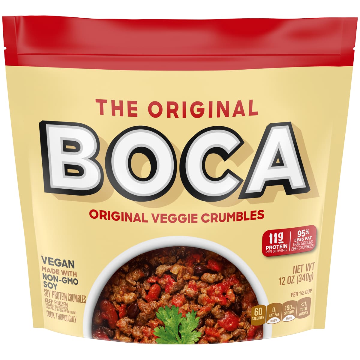 Original Vegan Veggie Crumbles with Non-GMO Soy