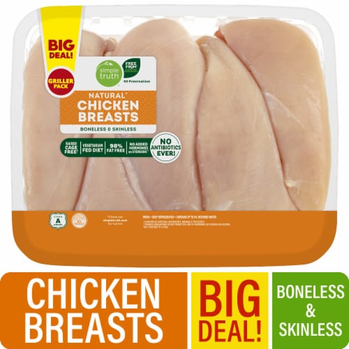 Simple Truth® Natural Boneless Skinless Fresh Chicken Breast Family Pack BIG DEAL!