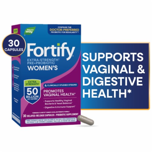 Nature's Way Women's Fortify Extra Strength Pre+Probiotic Capsules 50 Billion Live Cultures
